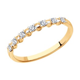 Кольцо из золота с бриллиантами 1012409