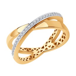 Кольцо из золота с бриллиантами 1012433