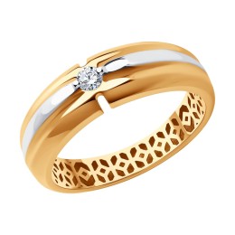 Кольцо из золота с бриллиантом 1012459