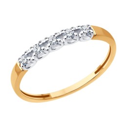 Кольцо из золота с бриллиантами 1012507