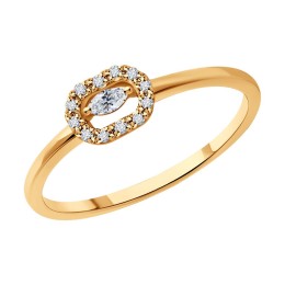 Кольцо из золота с бриллиантами 1012512