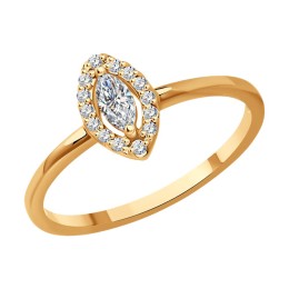 Кольцо из золота с бриллиантами 1012513