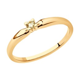 Кольцо из золота с бриллиантом 1012541