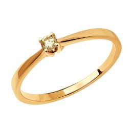 Кольцо из золота с бриллиантом 1012542