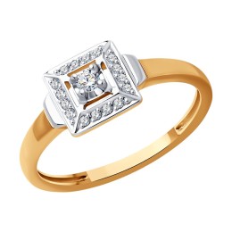 Кольцо из золота с бриллиантами 1012551