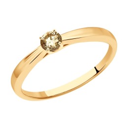 Кольцо из золота с бриллиантом 1012557