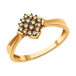 Кольцо из золота с бриллиантами 1012588