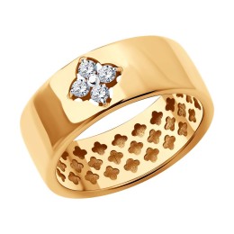 Кольцо из золота с бриллиантами 1012590