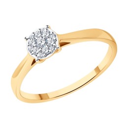 Кольцо из золота с бриллиантами 1012595