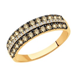 Кольцо из золота с бриллиантами 1012598