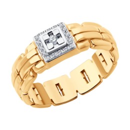 Кольцо из золота с бриллиантами 1012613