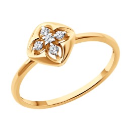 Кольцо из золота с бриллиантами 1012625