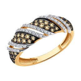 Кольцо из золота с бриллиантами 1012630