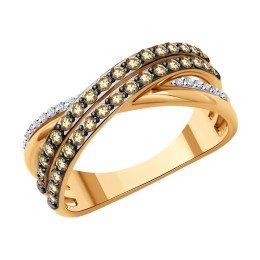 Кольцо из золота с бриллиантами 1012651