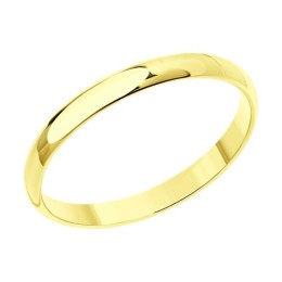 Кольцо обручальное из желтого золота 110032-2