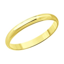 Обручальное кольцо из желтого золота 110183-2