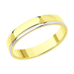 Обручальное кольцо из комбинированного золота 110232-2