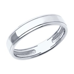 Обручальное кольцо из белого золота 110247-3