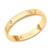 Обручальное кольцо из золота с бриллиантами 1110241