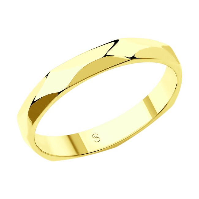 Обручальное кольцо из желтого золота 113010-01
