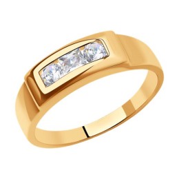 Кольцо из золота с фианитами 31-110-01553-1
