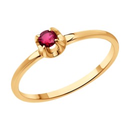 Кольцо из золота с рубином 4010718