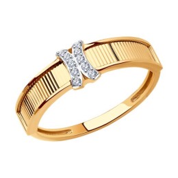 Кольцо из золота с фианитами 51-110-01600-1