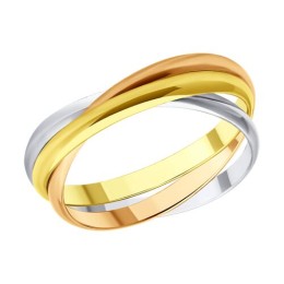 Кольцо из комбинированного золота 51-111-02230-1
