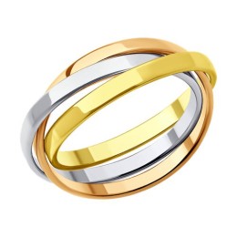 Кольцо из комбинированного золота 51-111-02232-1