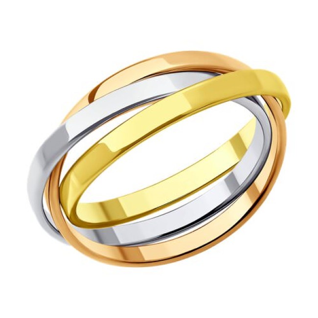Кольцо из комбинированного золота 51-111-02232-1
