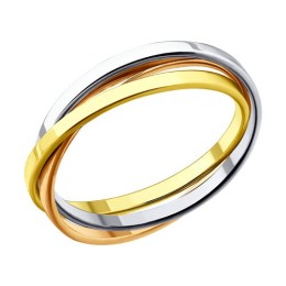 Кольцо из комбинированного золота 51-111-02313-1