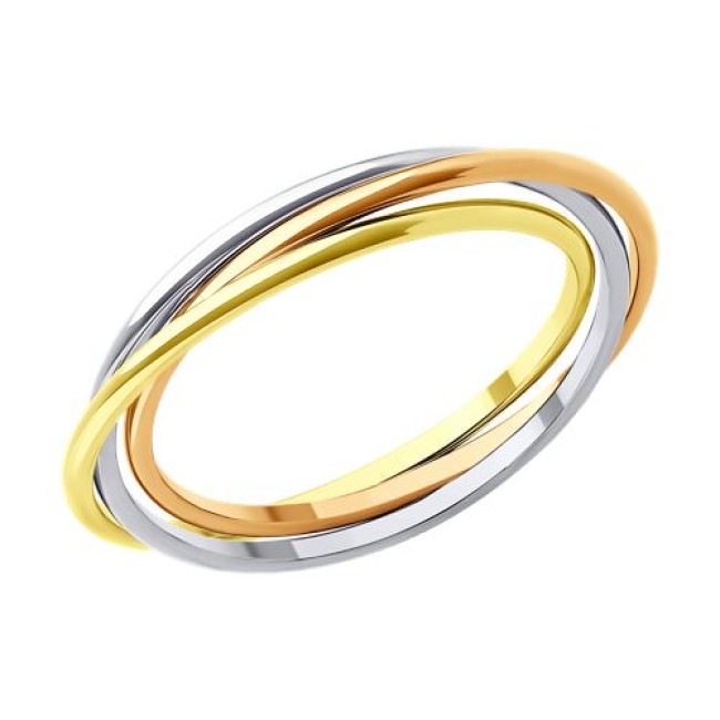 Кольцо из комбинированного золота 51-111-02314-1