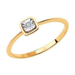 Кольцо из комбинированного золота 51-210-01246-1