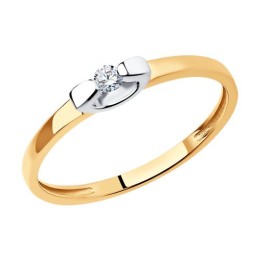 Кольцо из золота с бриллиантом 51-210-01421-1