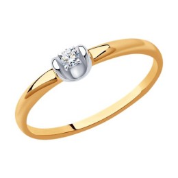 Кольцо из золота с бриллиантом 51-210-01554-1