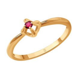 Кольцо из золота с рубином 51-210-01710-3