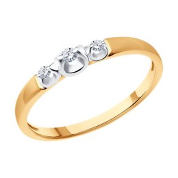 Кольцо из золота с бриллиантами 51-210-01739-1