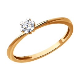 Кольцо из золота с бриллиантом 51-210-01762-1