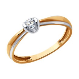 Кольцо из золота с бриллиантом 51-210-01778-1