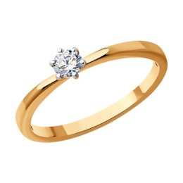 Кольцо из золота с бриллиантом 51-210-01780-1