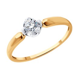 Кольцо из золота с бриллиантом 51-210-01857-1