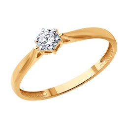 Кольцо из золота с бриллиантом 51-210-01969-1