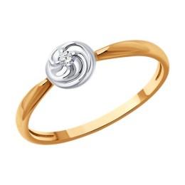 Кольцо из золота с бриллиантом 51-210-01982-1