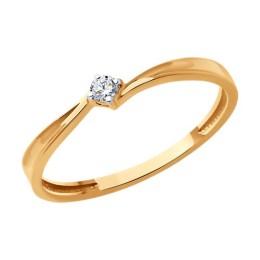Кольцо из золота с бриллиантом 51-210-01984-1