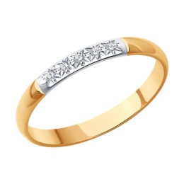 Кольцо из золота с бриллиантами 51-211-02131-1