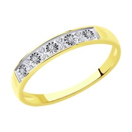 Кольцо из комбинированного золота 53-210-01232-1