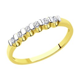 Кольцо из желтого золота с бриллиантами 53-210-01318-1