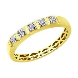 Кольцо из комбинированного золота с бриллиантами 53-210-01346-1