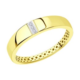 Кольцо из желтого золота с бриллиантами 53-210-01535-1