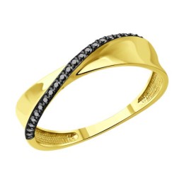 Кольцо из желтого золота с бриллиантами 53-210-01892-3